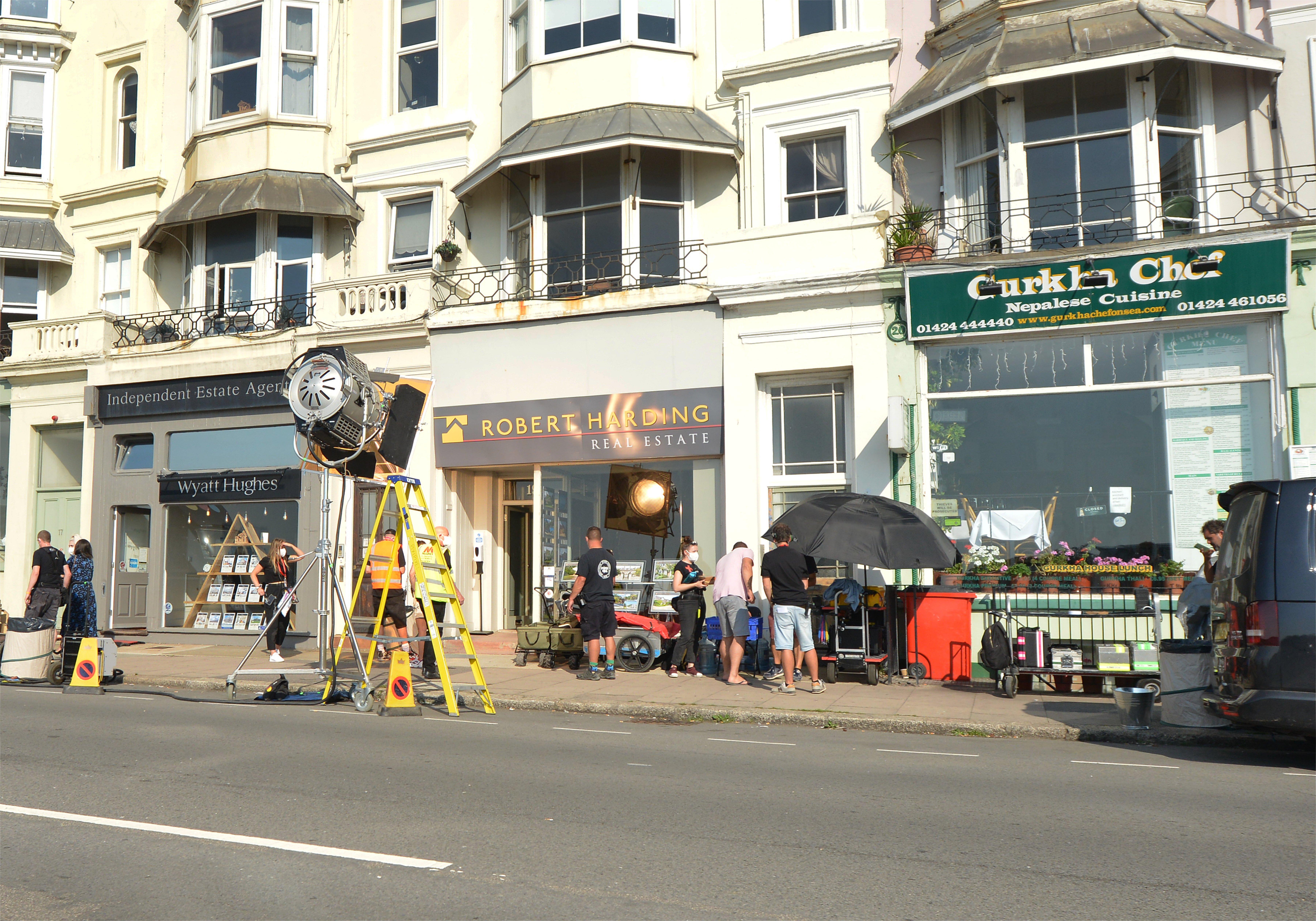 Filming of Close To Me in St Leonards, 15/9/20