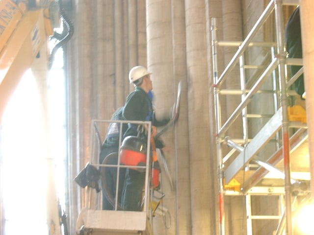The fire caused major damage to the cathedral