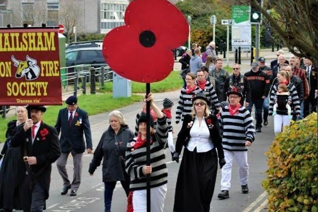 Hailsham Remembrance Parade. Photo by Sy Martin. SUS-211116-125301001