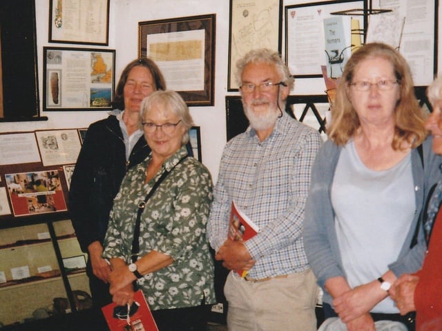 A small group of Sussex Archaeological Society members, led by president Professor Martin Bell, paid an autumn visit to Pevensey where the society’s first general meeting was held 175 years ago. Following a special tour of Pevensey Castle they were welcomed to the Court House Museum (visited as the Town Hall in 1846) by the hon curator, Peter Harrison. Pictured here are members in the Court Room, which included a 175th anniversary display. SUS-211117-115429001