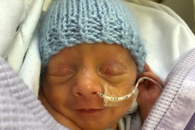 "My little boy, Holland, was born at 29 weeks and three days weighing two pounds and 12 ounces on October 31, 2021. He’s currently still in hospital but he’s doing great so far and only thing he needs is a feeding tube." - Hollie Ingram