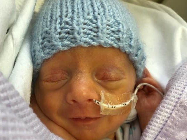 "My little boy, Holland, was born at 29 weeks and three days weighing two pounds and 12 ounces on October 31, 2021. He’s currently still in hospital but he’s doing great so far and only thing he needs is a feeding tube." - Hollie Ingram
