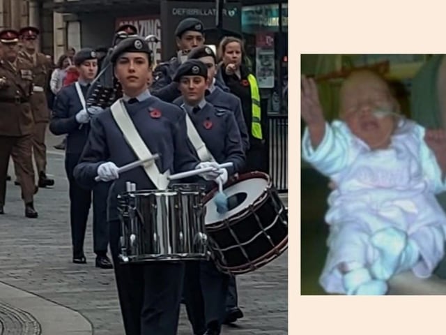"My daughter was born at 32 weeks by emergency c-section just under 15 years ago and spent the first three weeks of her life in SCBU. This last weekend, she led the Northampton Remembrance parade as lead drummer." - Katie Niven