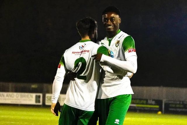 Action and goal celebrations from Bognor's 5-2 Sussex Senior Cup win at East Grinstead / Pictures: Trevor Staff