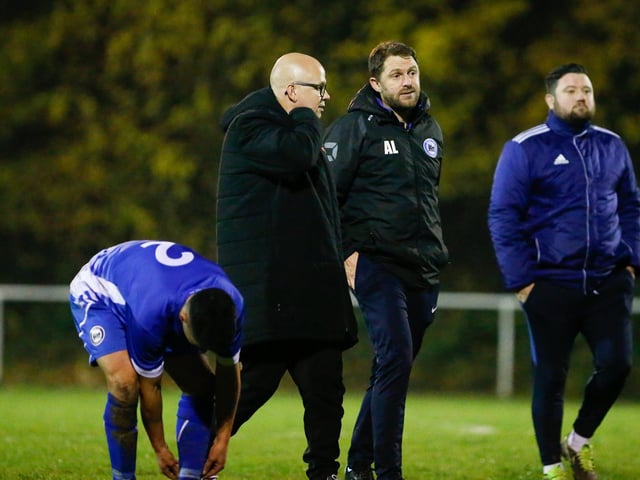 Action from Eastbourne Borough's 5-0 win at Roffey in the Sussex Senior Cup / Pictures: Lydia and Nick Redman