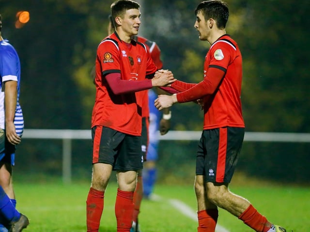 Action from Eastbourne Borough's 5-0 win at Roffey in the Sussex Senior Cup / Pictures: Lydia and Nick Redman