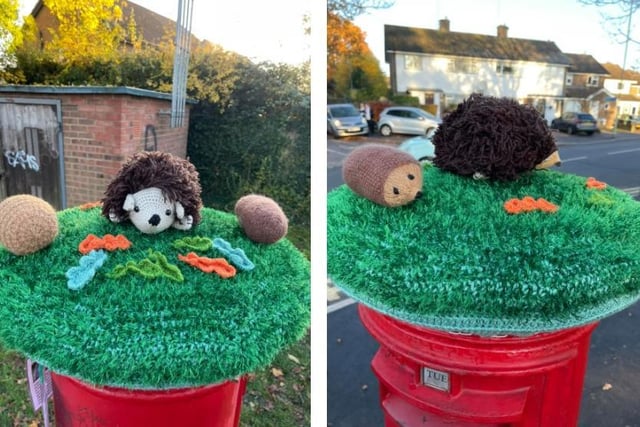Yarn Bomb Hemel Hempstead have created some great postbox toppers again