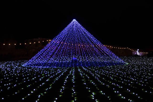 Light shows and festivities at Delapre Abbey. Photo: Kirsty Edmonds.