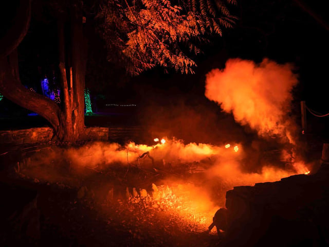 Light shows and festivities at Delapre Abbey. Photo: Kirsty Edmonds.