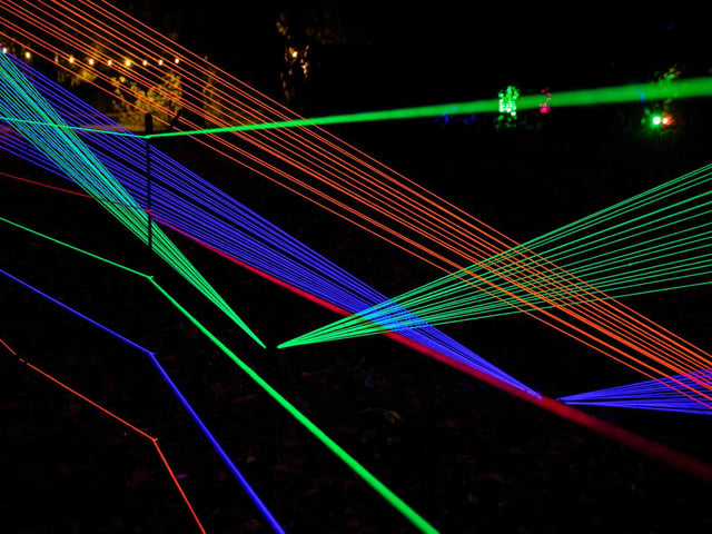 Light shows and festivities at Delapre Abbey. Photo: Kirsty Edmonds.