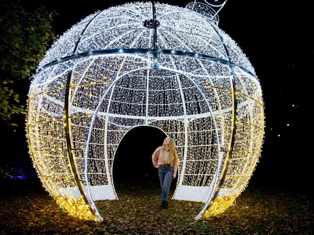 Light shows and festivities at Delapre Abbey. Photo: Kirsty Edmonds.