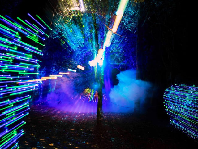 Light shows and festivities at Delapre Abbey. Photo: Kirsty Edmonds.