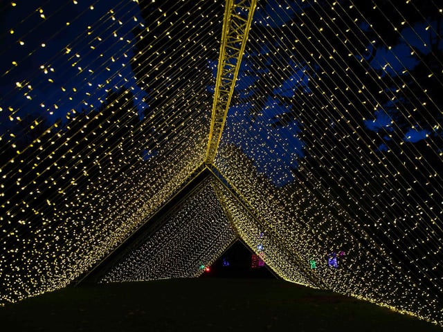 Light shows and festivities at Delapre Abbey. Photo: Kirsty Edmonds.