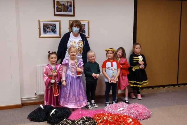 Stilton rainbows got in the Strictly spirit for their fundraising in their own ball gowns!