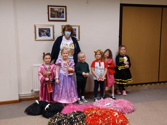 Stilton rainbows got in the Strictly spirit for their fundraising in their own ball gowns!