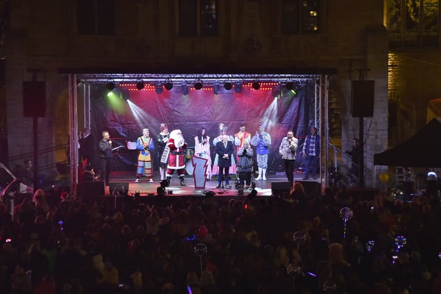 Christmas lights switch on in the City Centre. EMN-211120-004256009
