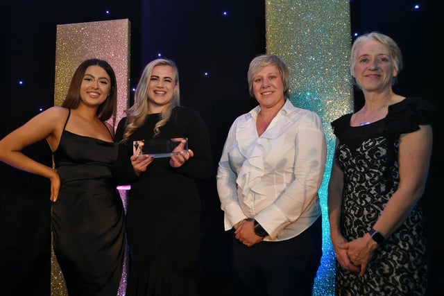 Peterborough Telegraph Business Excellence Awards 2021.  Young Entrepreneur of the Year winner Circle Select with sponsor  Rachel Nicholls and Ann Daniels. EMN-211120-003701009