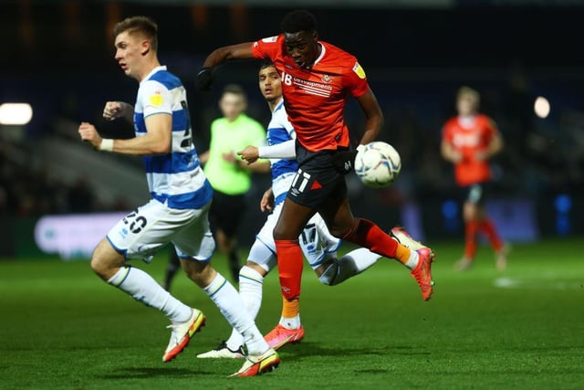 Looked like he was going to add to his eight goals when catching up with Dunne’s backpass only for Dieng to get the better of him. Physical tussle all evening, while miscontrolled a late chance at the back post as Luton drew a blank.