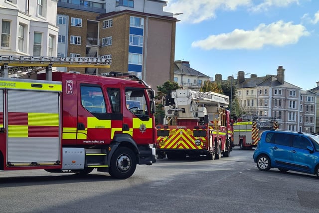 Emergency services respond to incident in Chiswick Place. Photo: Laurence Baker