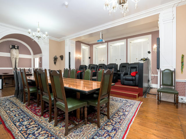 The cinema room.