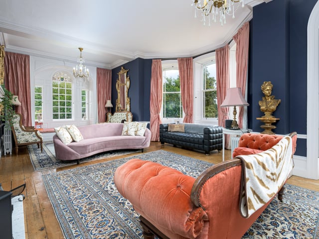 One of the eight reception rooms.