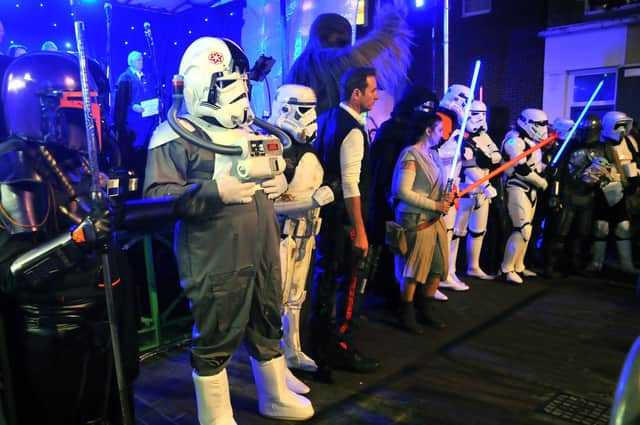 Families could meet some of their favourite Star Wars characters at the event thanks to the Imperial Outlanders. Picture: Steve Robards, SR2111211. SUS-211121-111400001