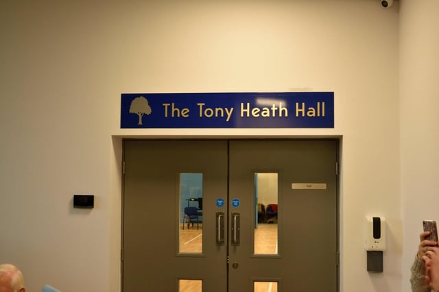 The Tony Heath Hall at the new Whitnash Civic Centre and Library has been named after the former town councillor and mayor Tony Heath, who died in September.