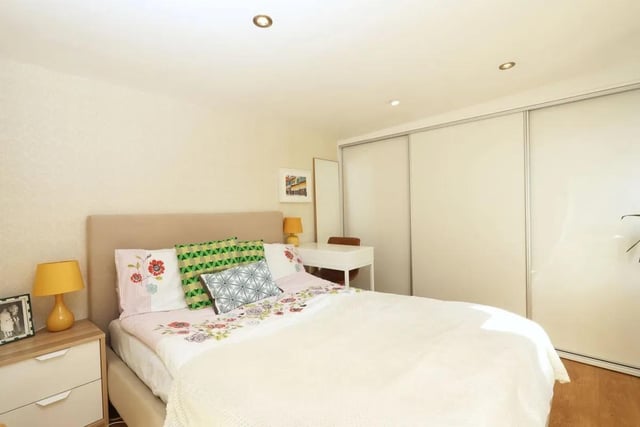 The annexe has a separate double bedroom with sliding door wardrobes and a fully tiled contemporary shower room