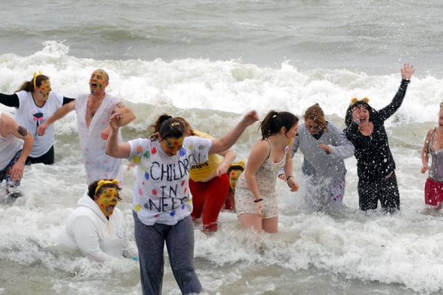 Hardy volunteers take a dip for Children in Need in November 2011. Pictures: Kate Shemilt C111819