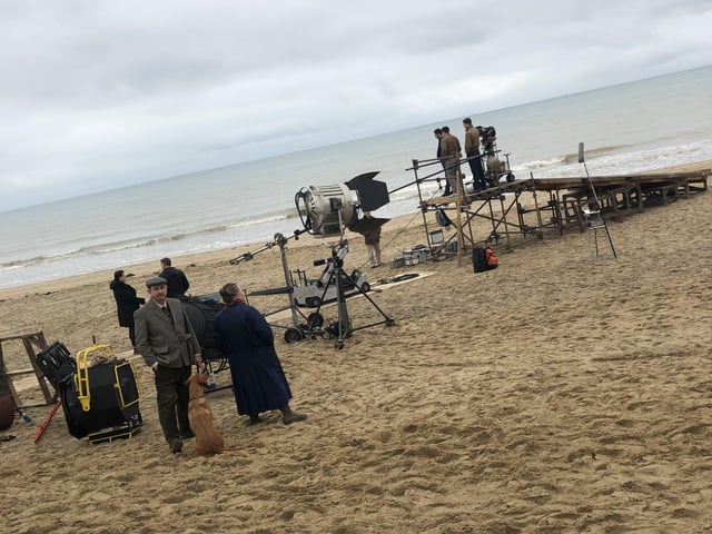 Netflix series The Crown filming at Camber Sands, near Rye. Picture: Amanda English.