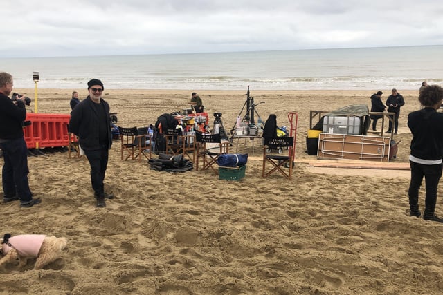 Netflix series The Crown filming at Camber Sands, near Rye. Picture: Amanda English.