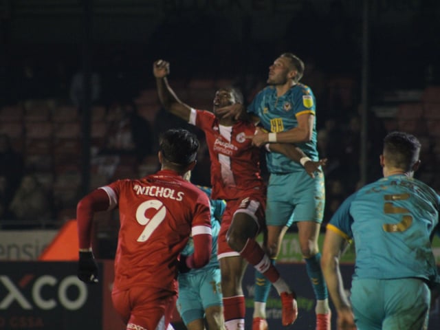 Ludwig Francillette. Crawley Town v Newport County - picture by Cory Pickford SUS-211124-095901004