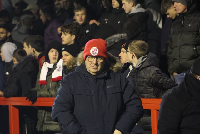 Crawley Town fans. Crawley Town v Newport County - picture by Cory Pickford SUS-211124-095448004