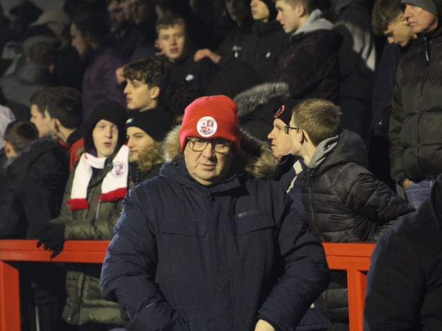 Crawley Town fans. Crawley Town v Newport County - picture by Cory Pickford SUS-211124-095448004