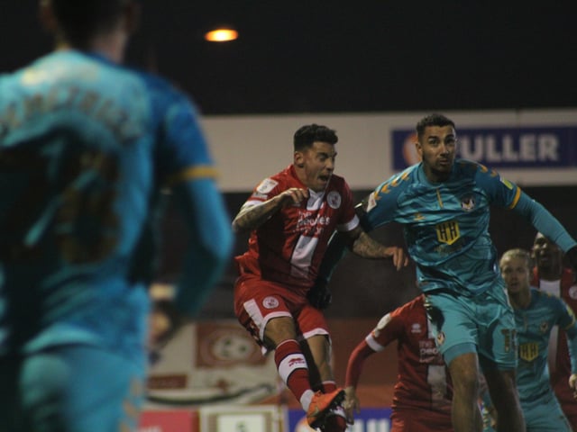 Reece Grego-Cox. Crawley Town v Newport County - picture by Cory Pickford SUS-211124-095913004