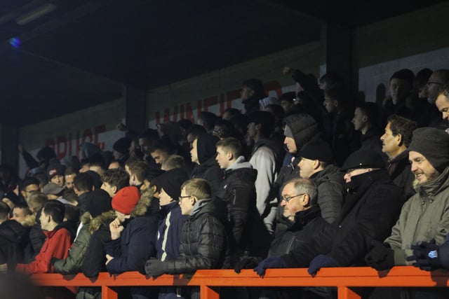 Reds fans. Crawley Town v Newport County - picture by Cory Pickford SUS-211124-095613004