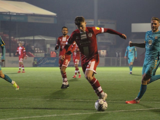 James Tilley. Crawley Town v Newport County - picture by Cory Pickford SUS-211124-095600004