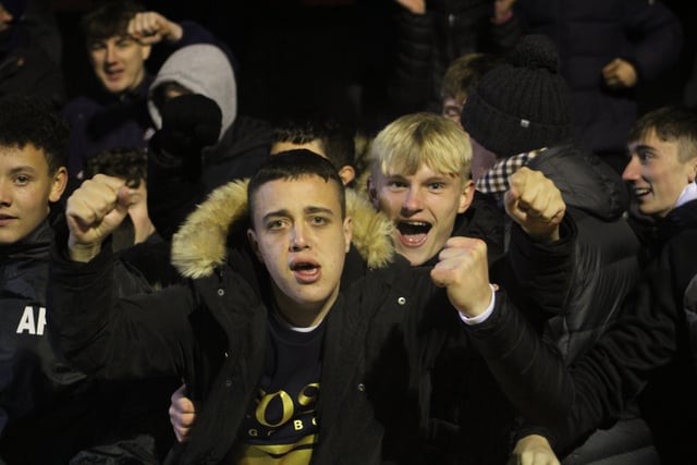 Crawley Town fans. Crawley Town v Newport County - picture by Cory Pickford SUS-211124-095751004