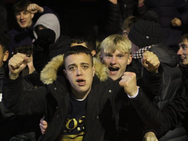 Crawley Town fans. Crawley Town v Newport County - picture by Cory Pickford SUS-211124-095751004