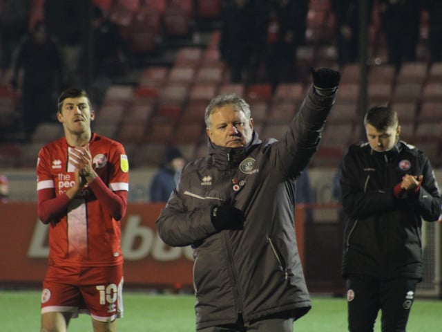 John Yems, Ashley Nadesan and James Tilley. Crawley Town v Newport County - picture by Cory Pickford SUS-211124-095501004