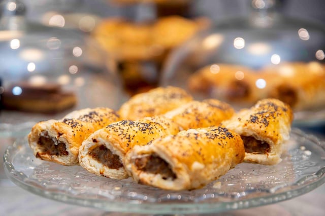 The sausage rolls made by an in-house pastry chef. Photo: Kirsty Edmonds