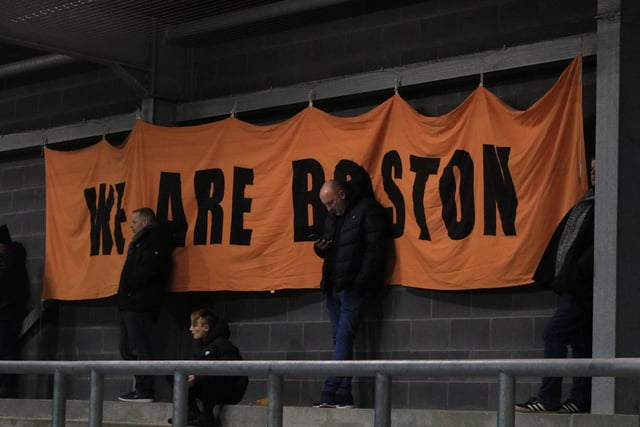 Boston United v Darlington fans gallery. Photo: Oliver Atkin