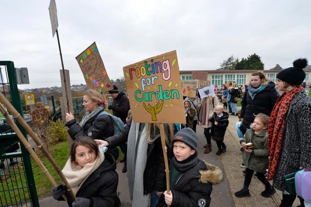 The protesters plan to raise awareness of the proposed dramatic reduction in places and stop the decision being made, allowing Carden to continue admitting up to 60 children in each school year.