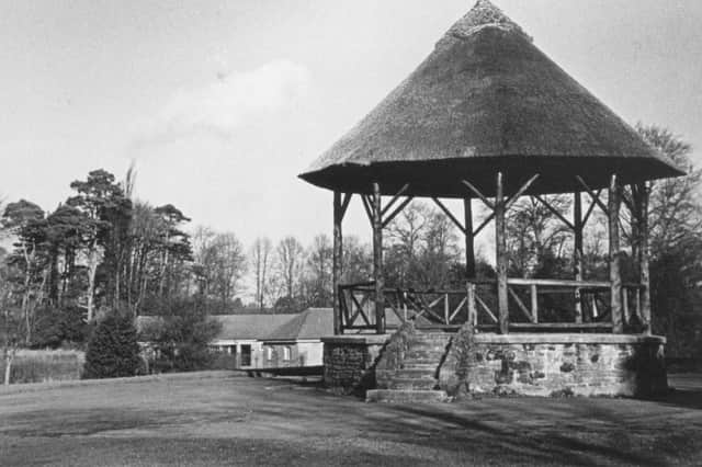 The bandstand and swimming pool in Horsham Park
