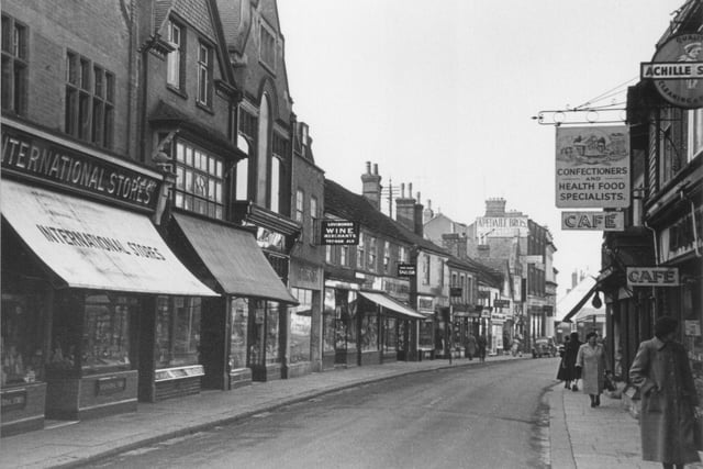 Horsham's West Street pictured in the 1950s