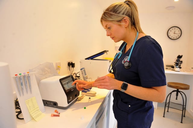 'State-of-the-art' blood and urine analysers on site mean vets can get 'quick answers' when they need them. Picture by S Robards.