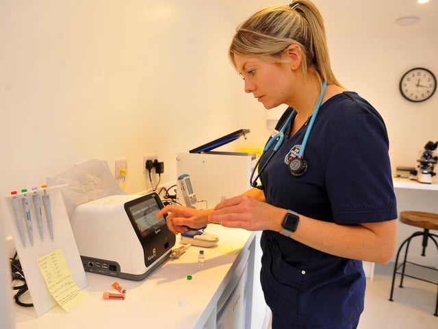 'State-of-the-art' blood and urine analysers on site mean vets can get 'quick answers' when they need them. Picture by S Robards.
