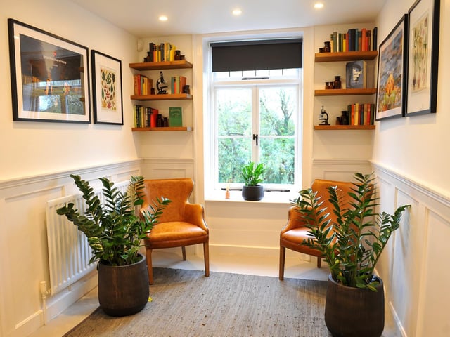 The building is designed to be 'inviting' to owners and their animals. The walls are decorated with pictures of staff and clients' pets. Picture by S Robards.