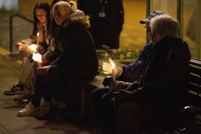 Worthing vigil for the 27 calais migrants dead. Photo by Eddie Mitchell. SUS-211126-080651001