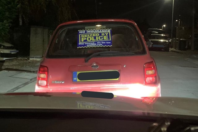 Another driver who should not have been on the road. Officers said: "Chatteris. Yet another one uninsured. Seized and driver reported."